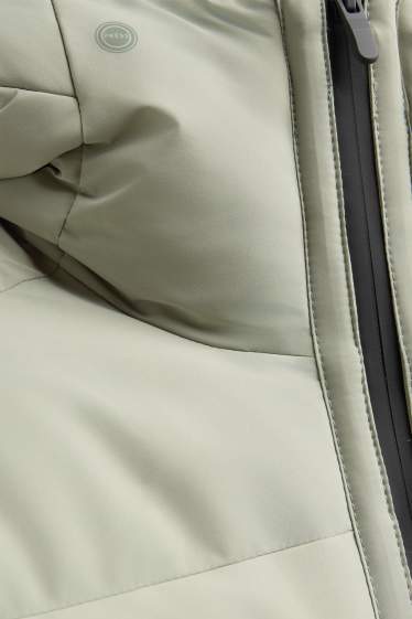 Herren - Funktions-Steppjacke mit Kapuze - gefüttert - hellgrün