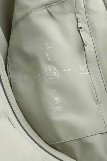 Herren - Funktions-Steppjacke mit Kapuze - gefüttert - hellgrün