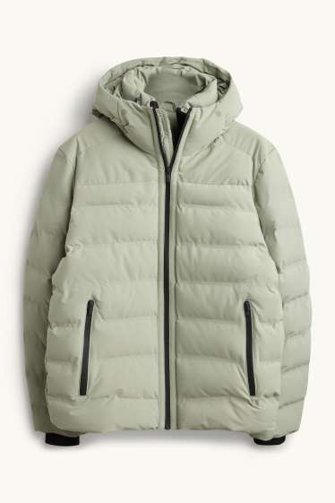 Herren - Funktions-Steppjacke mit Kapuze - gefüttert - hellgrün