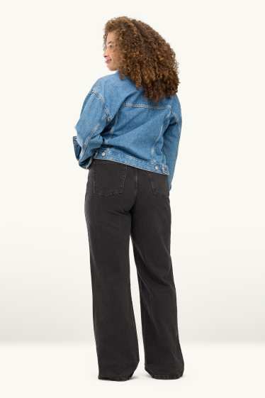 Women - Wide leg jeans - high waist - black