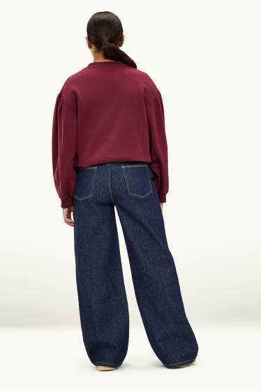 Kinderen: meisjes - Wide leg jeans - jeansdonkerblauw