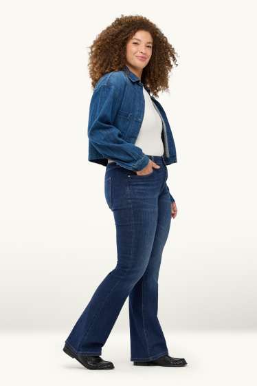 Dona - Bootcut Jeans - mid waist - texà blau