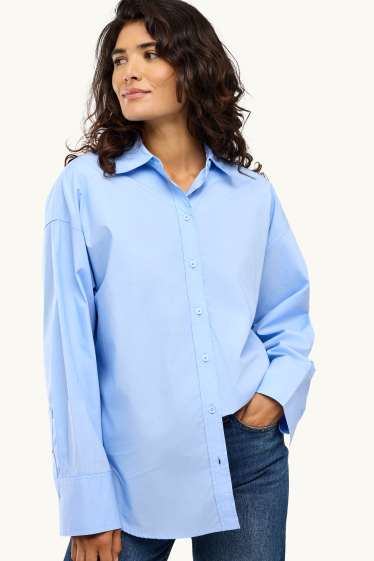 Dona - Brusa camisera - blau clar