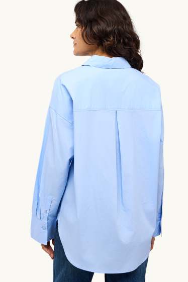 Dona - Brusa camisera - blau clar