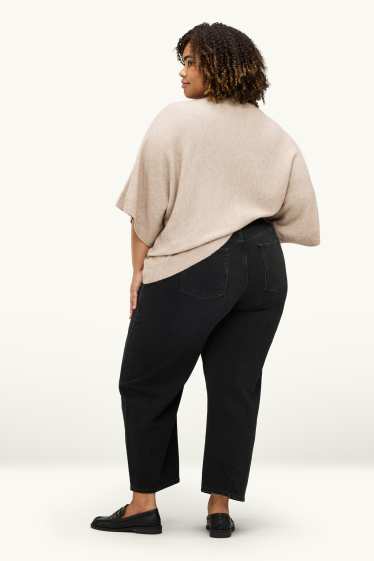 Women - Barrel jeans - high waist - black