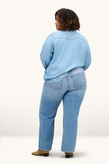 Dámské - Wide leg jeans - high waist - džíny - modré