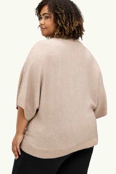 Damen - Pullover - beige