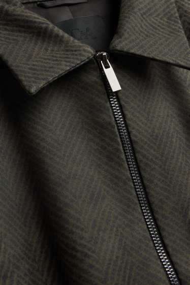 Damen - Blouson - gemustert - dunkelgrün