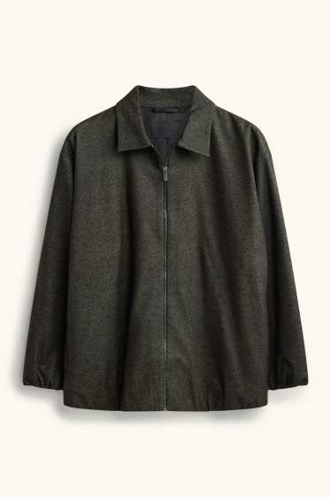 Damen - Blouson - gemustert - dunkelgrün