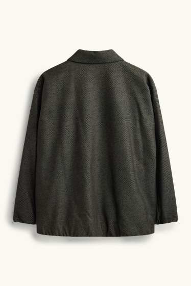 Damen - Blouson - gemustert - dunkelgrün