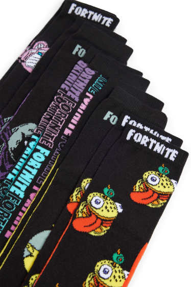 Kinder Jungen - Multipack 5er - Fortnite - Socken mit Motiv - schwarz
