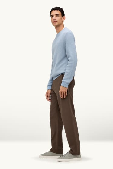 Uomo - Pantaloni chino - regular fit - marrone
