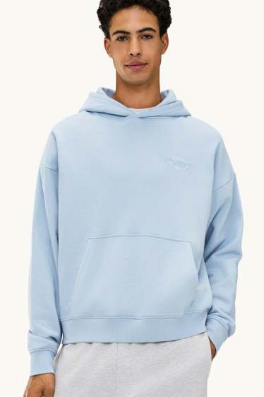 Herren - Oversized-Hoodie - hellblau