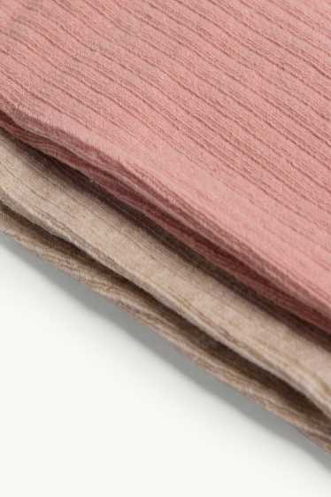 Kinder Mädchen - Multipack 2er - Strumpfhose - gerippt - beige