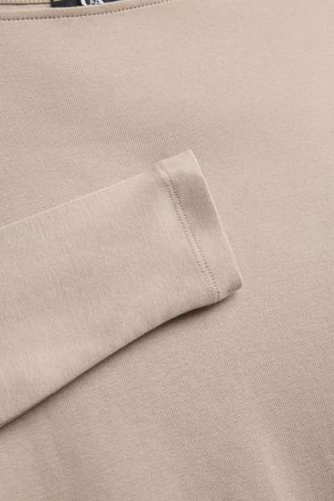Dames - Longsleeve - slim fit - taupe
