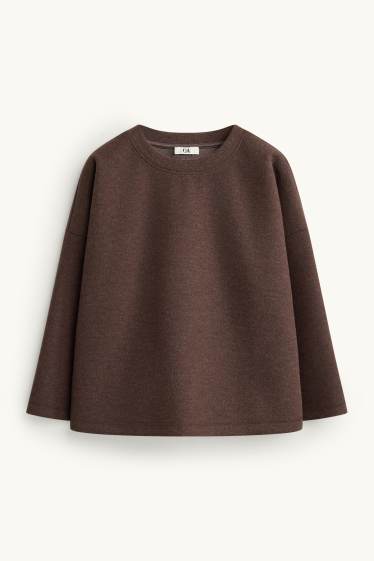 Dona - Dessuadora oversized - marró