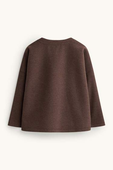 Dona - Dessuadora oversized - marró
