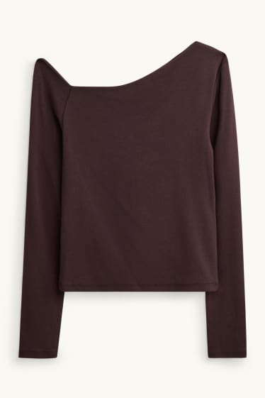 Donna - Maglia a maniche lunghe - marrone scuro