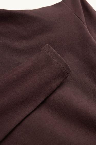 Donna - Maglia a maniche lunghe - marrone scuro