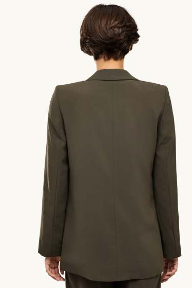 Femei - Blazer lung - regular fit - verde închis