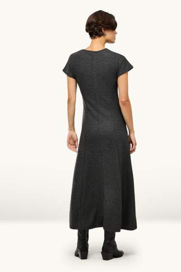 Damen - Fit & Flare Kleid - dunkelgrau