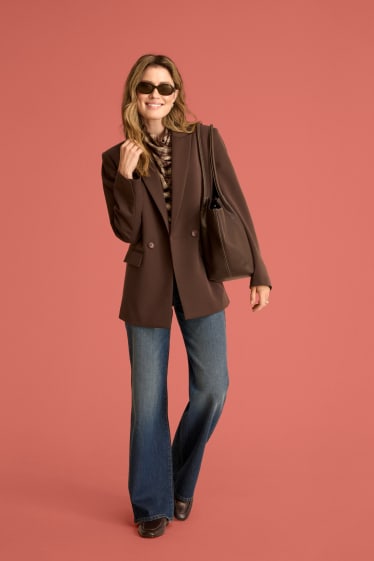 Femei - Blazer office - regular fit - bordo
