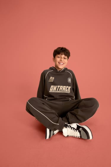 Children Boys - Hoodie - dark brown