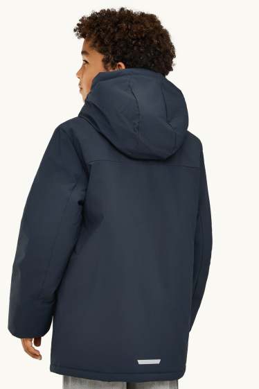 Enfants garçons - Veste à capuche - finition déperlante - bleu foncé