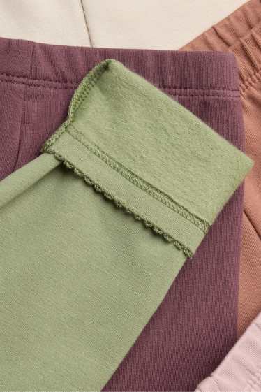 Bébés filles - Lot de 5 - leggings chauds pour bébé - vert / rose