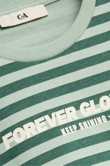 Children Girls - Long sleeve top - striped - green