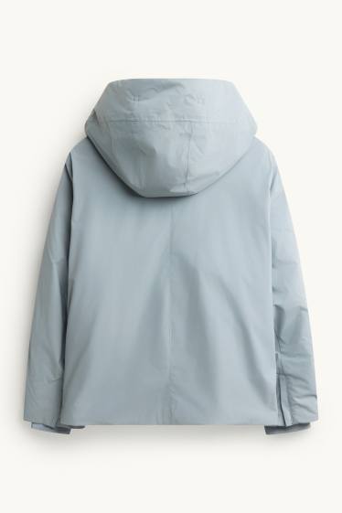 Femmes - Veste hardshell avec capuche - imperméable - bleu clair