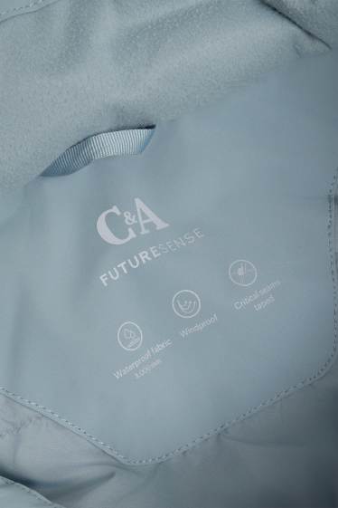 Femmes - Veste hardshell avec capuche - imperméable - bleu clair