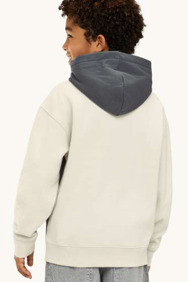 Kinderen: jongens - Skater - hoodie - beige