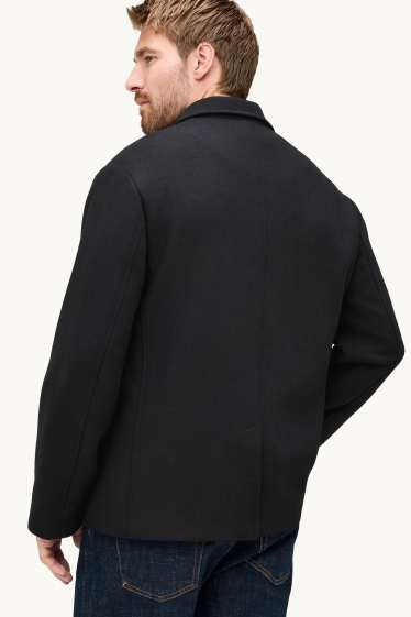Hommes - Veste - laine mélangée - noir