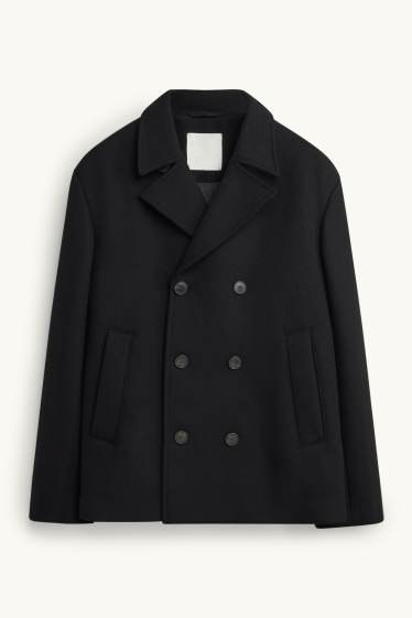 Hommes - Veste - laine mélangée - noir