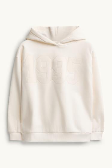 Kinderen: meisjes - Hoodie - crème wit