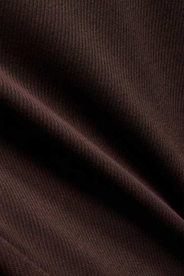 Femei - Pantaloni de stofă - talie înaltă - wide leg - structurați - maro