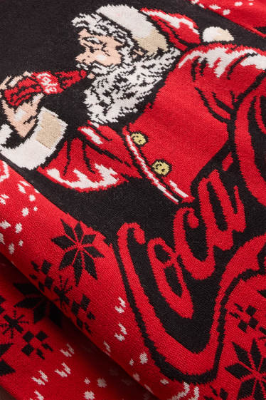 Hommes - Pull de Noël - Coca-Cola - rouge