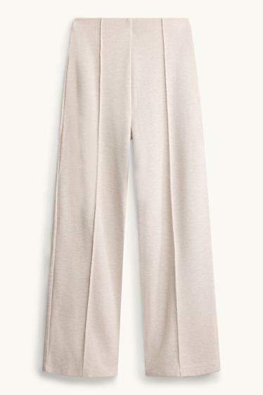 Femei - Pantaloni de trening - alb-crem