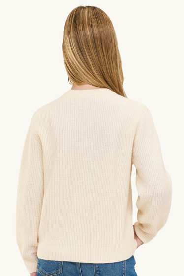 Kinder Mädchen - Pullover - cremeweiss