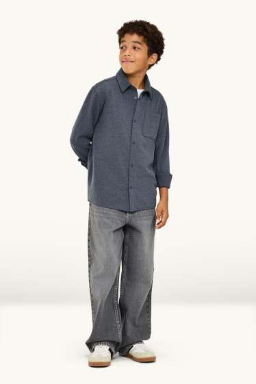 Kinderen: jongens - Baggy jeans - jeansdonkergrijs