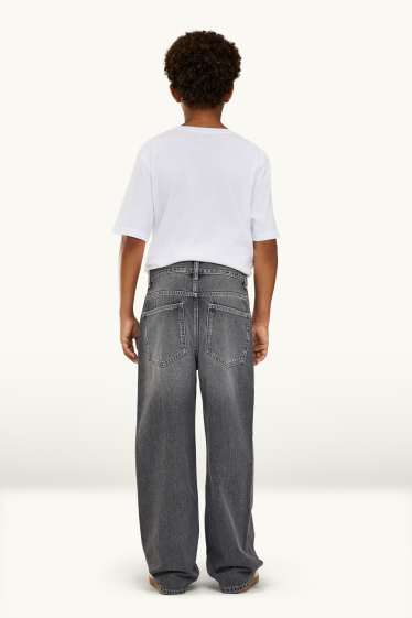 Kinderen: jongens - Baggy jeans - jeansdonkergrijs