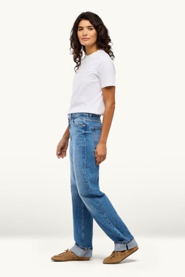 Damen - Straight Jeans - High Waist - Selvedge - jeansblau