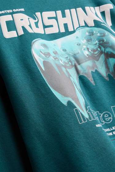 Kinder Buben - Gaming-Controller - Sweatshirt - petrol