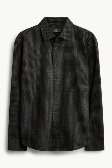 Home - Camisa - relaxed fit - Kent - de quadres - negre/beix