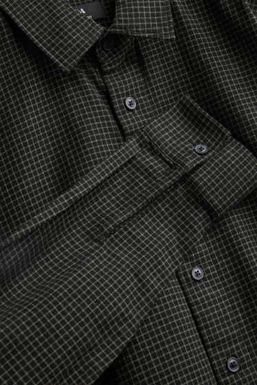 Home - Camisa - relaxed fit - Kent - de quadres - negre/beix