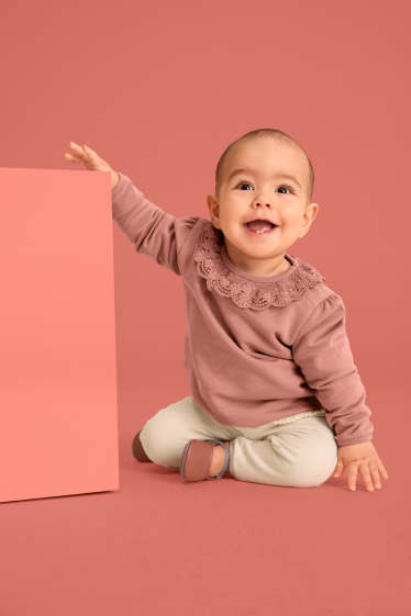Baby Mädchen - Multipack 3er - Baby-Sweatshirt - rosa / beige