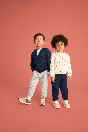 Kinderen: jongens - Set van 2 - joggingbroek - blauw / grijs
