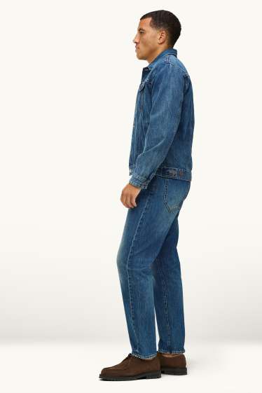 Bărbați - Relaxed tapered jeans - denim-albastru