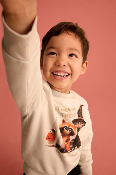 Enfants garçons - Ensemble - Halloween - sweat et sac - 2 pièces - blanc crème